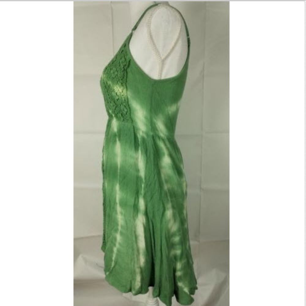 Illa Illa Micro Dress Sz Small Green Tie Dye Knit - Picture 3 of 5